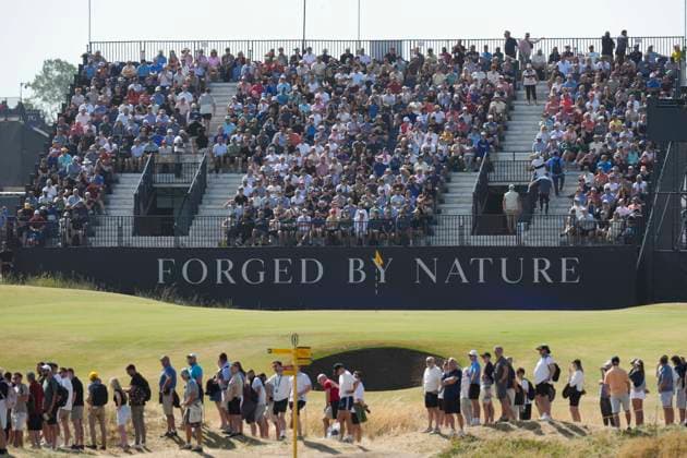 SOUTHPORT, ENGLAND - JULY 19: A general view of the 9th green during Round 4 of the 154th Open Championship at the Royal Birkdale Golf Club, Southport on July 19, 2026 in Merseyside, England The 154th British Open Championship