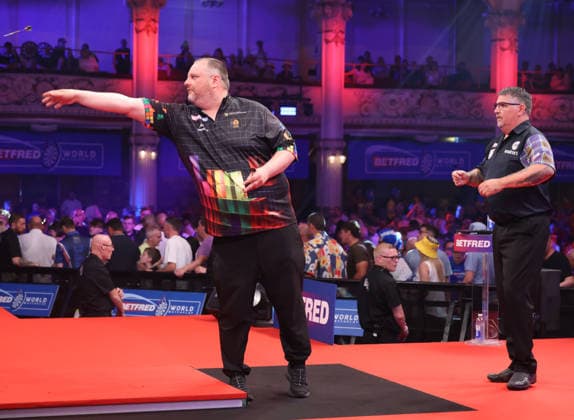 World Matchplay Darts 2026 Ryan Joyce during the 2026 World Matchplay darts at Winter Gardens, Blackpool, UK on 19 July 2026. Blackpool Winter Gardens UK Editorial use only , Copyright: xChrisxSargeantx PSI-24526-0061