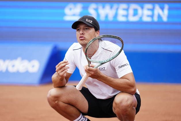 Luciano Darderi during the men s singles final in the tennis match between Russia s Andrey Rublev and Italy s Luciano Darderi at the Nordea Open in Bastad, Sweden, July 19, 2026. BASTAD SWEDEN x9200x *** Luciano Darderi during the men s singles final in the tennis match between Russia s Andrey Rublev and Italy s Luciano Darderi at the Nordea Open in Bastad, Sweden, July 19, 2026 BASTAD SWEDEN x9200x  Copyright: xBjörnxLarssonxRosvall TTx TENNIS NORDEA OPEN IN BASTAD