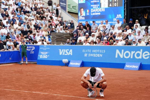 Luciano Darderi during the men s singles final in the tennis match between Russia s Andrey Rublev and Italy s Luciano Darderi at the Nordea Open in Bastad, Sweden, July 19, 2026. BASTAD SWEDEN x9200x *** Luciano Darderi during the men s singles final in the tennis match between Russia s Andrey Rublev and Italy s Luciano Darderi at the Nordea Open in Bastad, Sweden, July 19, 2026 BASTAD SWEDEN x9200x  Copyright: xBjörnxLarssonxRosvall TTx TENNIS NORDEA OPEN IN BASTAD