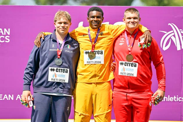 Clesio DE CARVALHO (Germany, LG Steinlach-Zollern, Kugelstoss) ITA, European Atheltics U18 Championships, Athletics, 19.07.2026, ITA, European Atheltics U18 Championships, Athletics, 19.07.2026, *** Clesio DE CARVALHO Germany, Steinlach Zollern Regional Track and Field Club, Shot Put ITA, European Athletics U18 Championships, Athletics, July 19, 2026, ITA, European Athletics U18 Championships, Athletics, July 19, 2026, Copyright: xEibnerxPressefoto JanxPapenfussx EP_JPS
