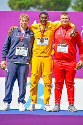 Clesio DE CARVALHO (Germany, LG Steinlach-Zollern, Kugelstoss) ITA, European Atheltics U18 Championships, Athletics, 19.07.2026, ITA, European Atheltics U18 Championships, Athletics, 19.07.2026, *** Clesio DE CARVALHO Germany, Steinlach Zollern Regional Track and Field Club, Shot Put ITA, European Athletics U18 Championships, Athletics, July 19, 2026, ITA, European Athletics U18 Championships, Athletics, July 19, 2026, Copyright: xEibnerxPressefoto JanxPapenfussx EP_JPS