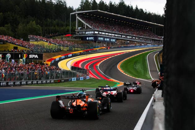 F1 - BELGIAN GRAND PRIX 2026 start of the race, depart, 81 PIASTRI Oscar (aus), McLaren F1 Team MCL40, action during the Formula 1 Belgian Grand Prix 2026, 10th round of the 2026 Formula One World Championship, WM, Weltmeisterschaft from July 17 to 19, 2026 on the Circuit de Spa-Francorchamps, in Stavelot, Belgium -  Copyright: xANTONINxVINCENTx