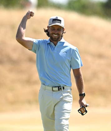 Tommy Fleetwood (ENG) celebrates holing a Birdie putt on the 1st green 154th Open Golf Championships, Royal Birkdale, Southport, UK - 19 Jul 2026Southport Royal Birkdale United Kingdom  Copyright: xGreigxCowie Shutterstockx 16988299f