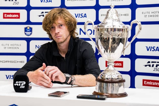 260719 Andrey Rublev of Russia at the press conference, PK, Pressekonferenz during day 7 of the Nordea Open on July 19, 2026 in Bastad. Photo: Niclas Jönsson BILDBYRAN COP 273 NO0430 tennis ATP, Tennis Herren 250 nordea open bbeng final *** 260719 Andrey Rublev of Russia at the press conference on Day 7 of the Nordea Open on July 19, 2026, in Bastad. Photo by Niclas Jönsson, BILDBYRAN COP 273 NO0430 tennis ATP 250 Nordea Open men s singles final  Copyright: NICLASxJÖNSSON BB260719NO118