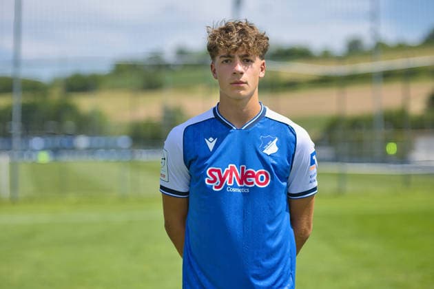 Maximillian Theuer; TSG Hoffenheim II; 3.Liga, Portraittermin 2026 2027 Zuzenhausen *** Maximillian Theuer, TSG Hoffenheim II, 3. Liga, Photo Shoot 2026–2027, Zuzenhausen Copyright: xEibner-Pressefoto JoergxHirschx EP_JHH