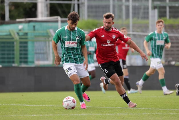 Fussball, Herren, Saison 2026 2027, SHFV-Pokal Achtelfinale, VfB Luebeck gegen Kaltenkirchener TS , 4-1 DFL REGULATIONS PROHIBIT ANY USE OF PHOTOGRAPHS AS IMAGE SEQUENCES AND OR QUASI-VIDEO. *** Soccer, Men s, 2026–2027 Season, SHFV Cup Round of 16, VfB Lübeck vs. Kaltenkirchener TS, 4–1. DFL regulations prohibit any use of photographs as image sequences and or quasi-video.