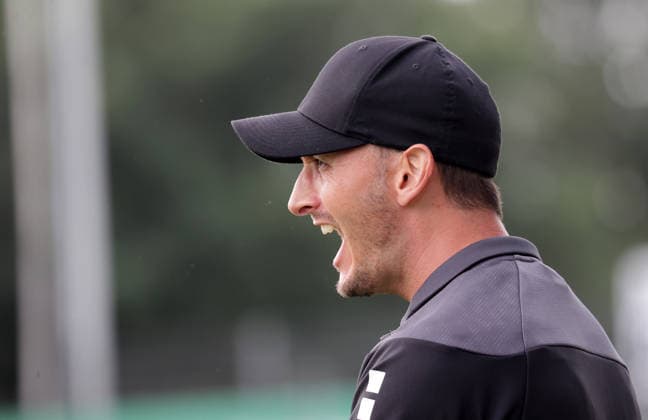 Trainer Kevin Rodewald (VfB Luebeck) Fussball, Herren, Saison 2026 2027, SHFV-Pokal Achtelfinale, VfB Luebeck gegen Kaltenkirchener TS , 4-1 DFL REGULATIONS PROHIBIT ANY USE OF PHOTOGRAPHS AS IMAGE SEQUENCES AND OR QUASI-VIDEO. *** Coach Kevin Rodewald, VfB Lübeck Soccer, Men s Team, 2026–2027 Season, SHFV Cup Round of 16, VfB Lübeck vs. Kaltenkirchener TS, 4–1. DFL regulations prohibit any use of photographs as image sequences and or quasi-video.
