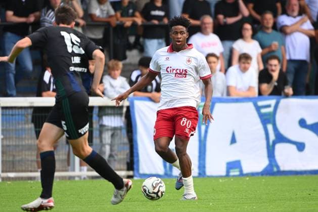 Sporting Hasselt v Royal Antwerp FC - Jupiler Pro League Friendly HASSELT, BELGIUM - JULY 19 : Mejilla Carlos Daniel forward of Royal Antwerp FC during the Jupiler Pro League friendly match between Sporting Hasselt and Royal Antwerp FC on July 19, 2026 in Hasselt, Belgium, 19 07 2026 Hasselt Belgium  Copyright: xVincentxKalutx