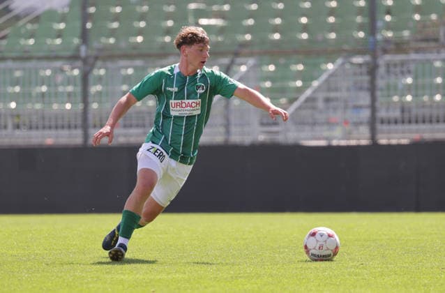 Jaromir Grimm (VfB Luebeck) Fussball, Herren, Saison 2026 2027, SHFV-Pokal Achtelfinale, VfB Luebeck gegen Kaltenkirchener TS , 4-1 DFL REGULATIONS PROHIBIT ANY USE OF PHOTOGRAPHS AS IMAGE SEQUENCES AND OR QUASI-VIDEO. *** Jaromir Grimm, VfB Lübeck Soccer, Men s Team, 2026–2027 Season, SHFV Cup Round of 16, VfB Lübeck vs. Kaltenkirchener TS, 4–1. DFL regulations prohibit any use of photographs as image sequences and or quasi-video.