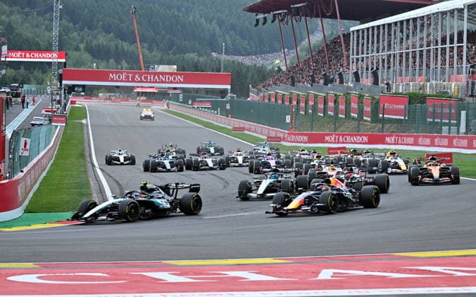 Formula 1 Belgian Grand Prix SPA, BELGIUM - JULY 19: Drivers take part in the Formula 1 Belgian Grand Prix at the Circuit de Spa-Francorchamps in Spa, Belgium, on July 19, 2026. Dursun Aydemir Anadolu Spa Belgium. Editorial use only. Please get in touch for any other usage.  Copyright: x2026xAnadoluxDursunxAydemirx