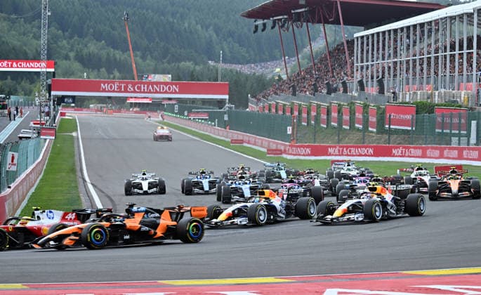 Formula 1 Belgian Grand Prix SPA, BELGIUM - JULY 19: Drivers take part in the Formula 1 Belgian Grand Prix at the Circuit de Spa-Francorchamps in Spa, Belgium, on July 19, 2026. Dursun Aydemir Anadolu Spa Belgium. Editorial use only. Please get in touch for any other usage.  Copyright: x2026xAnadoluxDursunxAydemirx