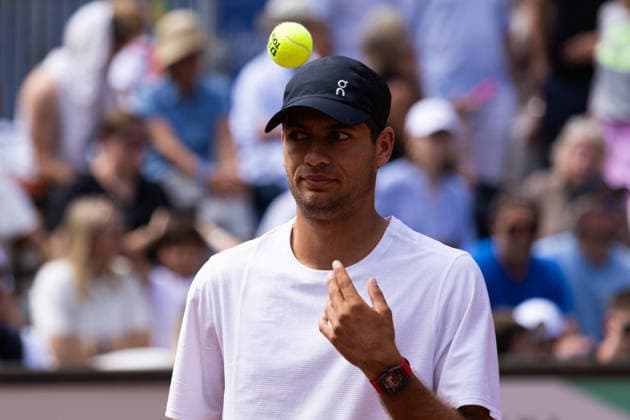 Krefeld, Deutschland 19. Juli 2026: 2. Tennis-Bundesliga Herren - 2026 - HTC Blau-Weiß Krefeld gegen Bremer TC v. 1912 Im Bild: Flavio Cobolii (BWK) HTC Blau Weiß Nordrhein Westfalen *** Krefeld, Germany, July 19, 2026 – Men’s Tennis Bundesliga 2, 2026: HTC Blau Weiß Krefeld vs. Bremer TC v 1912. Pictured: Flavio Cobolii, BWK HTC Blau Weiß North Rhine-Westphalia Copyright: xFotostandx xGoertzx