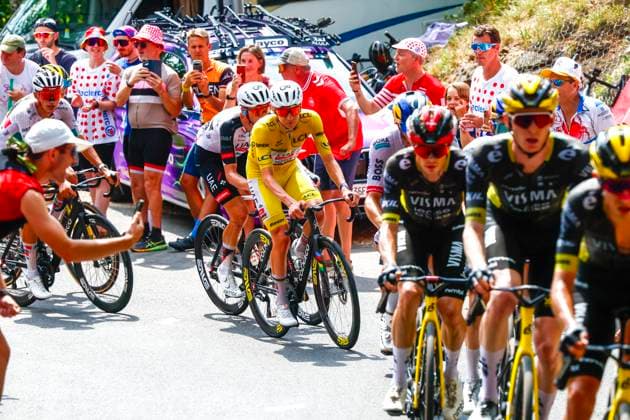 Tour de France 2026 Stage 15 PLATEAU DE SOLAISON, FRANCE - JULY 19 : Pogacar Tadej (SLO) of UAE Team Emirates XRG in action during stage 15 of the 113rd edition of Tour de France an UCI World Tour 2.UWT cycling road race stage for Men Elite of 184 km with start in Champagnole and finish in Plateau de Solaison on July 19, 2026 in Plateau de Solaison, France, 19 07 2026 Plateau de Solaison France  Copyright: xLucaxBettinix