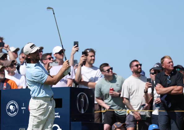 154th Open Golf Championships - Round 4 Tommy Fleetwood of England in action on the 9th tee during the fourth round of the British Open Golf Championships at Royal Birkdale in Southport, Britain, 19 July 2026. SOUTHPORT UNITED KINGDOM  Copyright: xADAMxVAUGHANx
