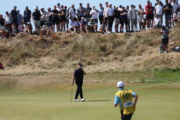 154th Open Golf Championships - Round 4 Shane Lowry of Ireland reacts on the 10th green during the fourth round of the British Open Golf Championships at Royal Birkdale in Southport, Britain, 19 July 2026. SOUTHPORT UNITED KINGDOM  Copyright: xADAMxVAUGHANx