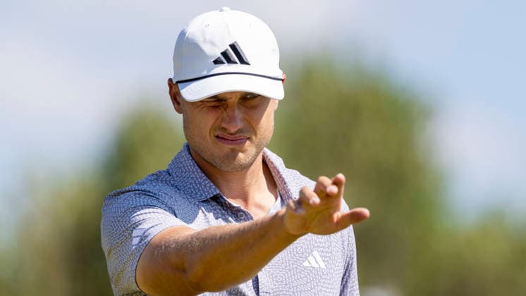 SOUTHPORT, ENGLAND 20260719 Ludvig Aberg ser över sin puttningslinje pa det första halet under tävlingens sista dag pa The Open Championship pa Royal Birkdale Golf Club. SOUTHPORT ENGLAND x1019x *** SOUTHPORT, ENGLAND 20260719 Ludvig Aberg checks his putting line on the first hole during the final day of The Open Championship at Royal Birkdale Golf Club, SOUTHPORT, ENGLAND x1019x  Copyright: xChristerxHöglund TTx BRITISH OPEN CHAMPIONSHIP