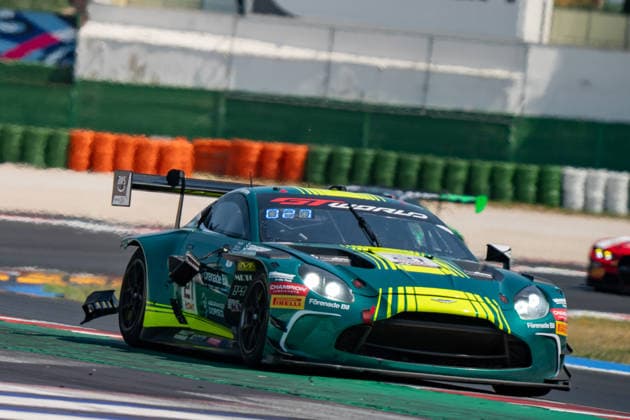 IPA86811087 - Oliver SODERSTROM and Arthur DORISON driving the ( 21) Aston Martin Vantage AMR GT3 EVO for Comtoyou Racing during Round 5 of the GT World Challenge at Misano, Italy, on July 19, 2026  Copyright: xLucaxRossini IPAxSportx xx 86811087