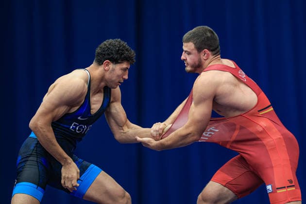 Sport Themen der Woche KW29 Sport Bilder des Tages Wrestling Ranking Series Polyak & Janos & Istvan Memorial 97kg GR - Lucas Alexandros Lazogianis (GER) df. Mohamed Ali Elsayed Gabr (EGY) *** Wrestling Ranking Series: Janos Istvan Polyak Memorial, 97 kg GR: Lucas Alexandros Lazogianis (GER) def. Mohamed Ali Elsayed Gabr (EGY) Copyright: xUnitedxWorldxWrestlingx xAmirrezx United World Wrestling Kadir C