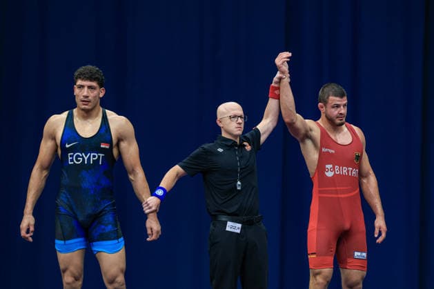 Wrestling Ranking Series Polyak & Janos & Istvan Memorial 97kg GR - Lucas Alexandros Lazogianis (GER) df. Mohamed Ali Elsayed Gabr (EGY) *** Wrestling Ranking Series: Janos Istvan Polyak Memorial, 97 kg GR: Lucas Alexandros Lazogianis (GER) def. Mohamed Ali Elsayed Gabr (EGY) Copyright: xUnitedxWorldxWrestlingx xAmirrezx United World Wrestling Kadir C