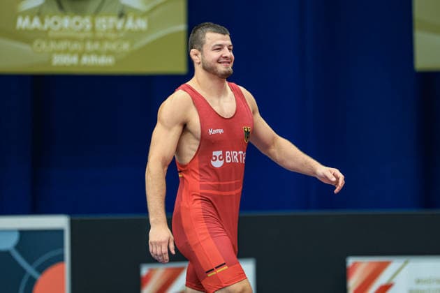 Wrestling Ranking Series Polyak & Janos & Istvan Memorial 97kg GR - Lucas Alexandros Lazogianis (GER) *** Wrestling Ranking Series: Janos Istvan Polyak Memorial, 97 kg – GR: Alexandros Lazogianis, GER Copyright: xUnitedxWorldxWrestlingx xAmirrezx United World Wrestling Kadir C