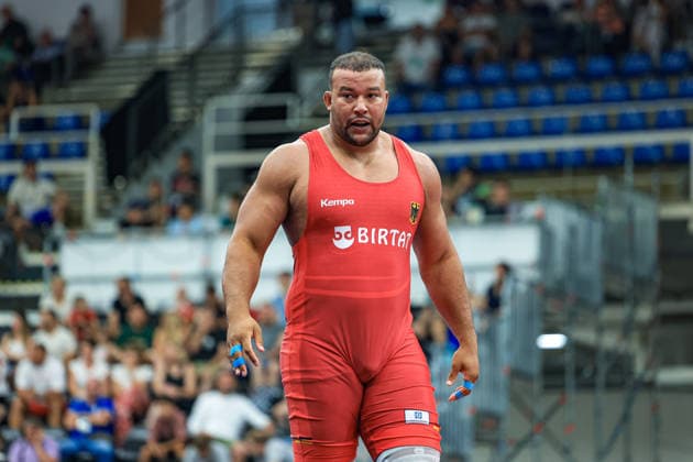 Wrestling Ranking Series Polyak & Janos & Istvan Memorial 130kg GR - Jello Krahmer (GER) *** Wrestling Ranking Series: Janos Istvan Polyak Memorial, 130 kg, Greco-Roman, Jello Krahmer (GER) Copyright: xUnitedxWorldxWrestlingx xAmirrezx United World Wrestling Kadir C