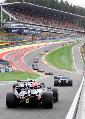 Illustration picture taken at the Raidillon during the start of the Grand Prix F1 of Belgium race, in Spa-Francorchamps, Sunday 19 July 2026. The Spa-Francorchamps Formula One Grand Prix takes place this weekend, from July 17th to July 19th. BENOITxDOPPAGNE  x181480196x
