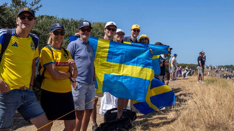 SOUTHPORT, ENGLAND 20260719 Svenska fans fran Västervik under tävlingens sista dag pa The Open Championship pa Royal Birkdale Golf Club. SOUTHPORT ENGLAND x1019x *** SOUTHPORT, ENGLAND 20260719 Swedish fans from Västervik on the final day of The Open Championship at Royal Birkdale Golf Club, SOUTHPORT, ENGLAND x1019x  Copyright: xChristerxHöglund TTx BRITISH OPEN CHAMPIONSHIP