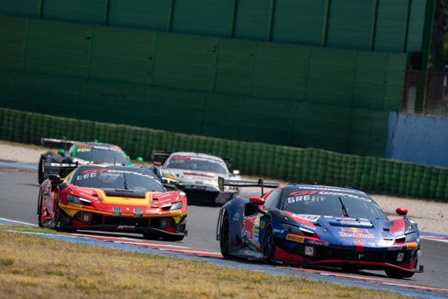 MOTORSPORTS - GT World Challenge - Misano - Round 5 Photo by IPA ABACAPRESS.COM86811080 - Thierry VERMEULEN and Ben GREEN driving the ( 69) Ferrari 296 GT3 EVO for Emil Frey Racing during Round 5 of the GT World Challenge at Misano, Italy, on July 19, 2026 Misano Italy  Copyright: xIPAxSport ABACAx
