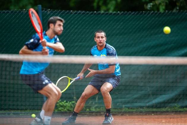 TENNIS - 2. TENNIS-BUNDESLIGA SÜD I TC RUHLA 92 HEIMSPIEL TC RW MRH TROWE SPRENDLINGEN ** NUR FÜR REDAKTIONELLE ZWECKE ** EDITORIAL USE ONLY **<p>19 07 2026-Erfurt: Tennis Herren 2. Tennis-Bundesliga Süd I TC Ruhla 92 TC RW MRH Trowe Sprendlingen Tennisanlage Binderslebener Landstraße Herren Doppel im Foto: Federico Iannaccone 8 (Tennisclub Ruhla 92 e.V.), Giuseppe La Vela 4 (Tennisclub Ruhla 92 e.V.) ( Deutschland Thueringen Erfurt Copyright: SaschaxFromm *** TENNIS 2 TENNIS BUNDESLIGA SOUTH I TC RUHLA 92 HOME MATCH TC RW MRH TROWE SPRENDLINGEN ** FOR EDITORIAL USE ONLY ** EDITORIAL USE ONLY ** July 19, 2026 Erfurt Men’s Tennis 2 Tennis Bundesliga South I TC Ruhla 92 TC RW MRH Trowe Sprendlingen Tennis Facility, Binderslebener Landstraße Men’s doubles in the photo: Federico Iannaccone 8 Tennisclub Ruhla 92 e.V., Giuseppe La Vela 4 Tennis Club Ruhla 92 e.V. Germany Thuringia Erfurt Copyright SaschaxFromm Copyright: SaschaxFromm doc86sb6rr59v41259cnrhv ,EDITORIAL USE ONLY