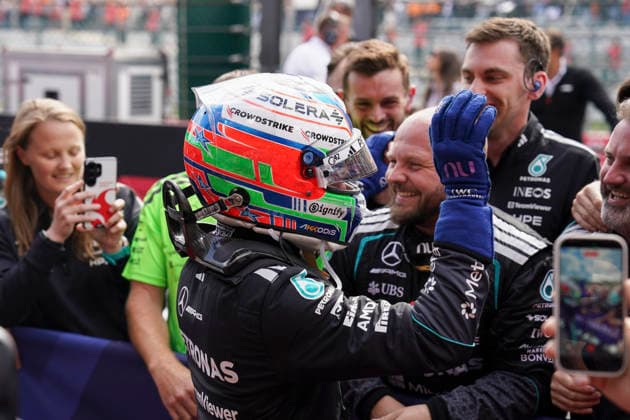 FORMULA ONE BELGIAN GRAND PRIX 2026 Kimi Antonelli 12 (ITA) Mercedes runs to celebrate with his team in parc ferme after winning the race during the Formula 1 Moet & Chandon Belgian Grand Prix 2026, 10th round of the 2026 Formula 1 World Championship, WM, Weltmeisterschaft from 17th - 19th July 2026 at Circuit de Spa-Francorchamps, Stavelot, Belgium. Credit: Robbie Hoad Every Second Media Editorial use only. All images are copyright Every Second Media Limited. No images may be reproduced without prior permission. Copyright: xIMAGO EveryxSecondxMediax ESM-2070-0405 RobbiexHoadx xEveryxSecondxMediax