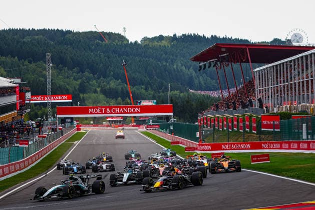 MOTORSPORTS - Formula 1 - 2026 Belgian Grand Prix Photo by IPA ABACAPRESS.COM86811993 - Start of the 2026 Belgian Grand Prix: Kimi Antonelli ahead of Max Verstappen and Charles Leclerc, during the Belgian Grand Prix at Spa-Francorchamps, July 16–19, 2026, 2026 Formula 1 World Championship, WM, Weltmeisterschaft Belgium Belgium  Copyright: xIPAxSport ABACAx