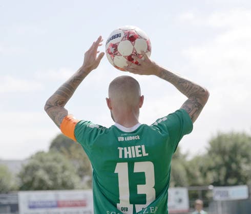 Marvin Thiel (VfB Luebeck) Fussball, Herren, Saison 2026 2027, SHFV-Pokal Achtelfinale, VfB Luebeck gegen Kaltenkirchener TS , 4-1 DFL REGULATIONS PROHIBIT ANY USE OF PHOTOGRAPHS AS IMAGE SEQUENCES AND OR QUASI-VIDEO. *** Marvin Thiel, VfB Lübeck Soccer, Men s Team, 2026–2027 Season, SHFV Cup Round of 16, VfB Lübeck vs. Kaltenkirchener TS, 4–1. DFL regulations prohibit any use of photographs as image sequences and or quasi-video.