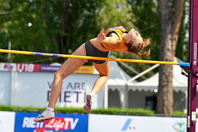 Lea VOELCKER (Germany, Munich Athletics, Hochsprung) ITA, European Atheltics U18 Championships, Athletics, 19.07.2026, ITA, European Atheltics U18 Championships, Athletics, 19.07.2026, *** Lea VOELCKER, Germany, Munich Athletics, High Jump, ITA, European Athletics U18 Championships, Athletics, July 19, 2026, ITA, European Athletics U18 Championships, Athletics, July 19, 2026, Copyright: xEibnerxPressefoto JanxPapenfussx EP_JPS