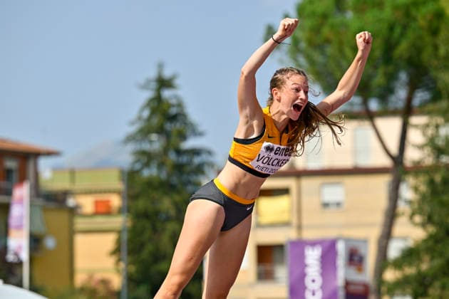 Lea VOELCKER (Germany, Munich Athletics, Hochsprung) ITA, European Atheltics U18 Championships, Athletics, 19.07.2026, ITA, European Atheltics U18 Championships, Athletics, 19.07.2026, *** Lea VOELCKER, Germany, Munich Athletics, High Jump, ITA, European Athletics U18 Championships, Athletics, July 19, 2026, ITA, European Athletics U18 Championships, Athletics, July 19, 2026, Copyright: xEibnerxPressefoto JanxPapenfussx EP_JPS