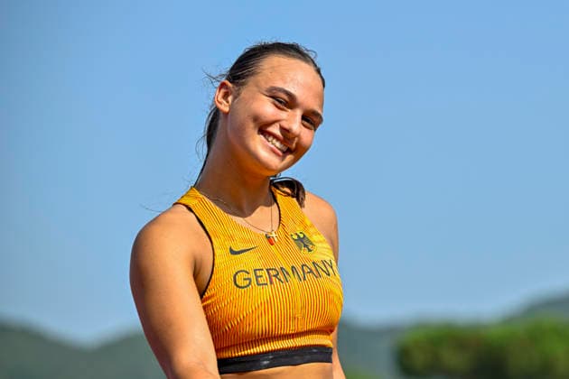 Eva Marie WEISBRODT (Germany, MTG Mannheim, Stabhochsprung) ITA, European Atheltics U18 Championships, Athletics, 19.07.2026, ITA, European Atheltics U18 Championships, Athletics, 19.07.2026, *** Eva Marie WEISBRODT, Germany, MTG Mannheim, Pole Vault, ITA, European Athletics U18 Championships, Athletics, July 19, 2026, ITA, European Athletics U18 Championships, Athletics, July 19, 2026, Copyright: xEibnerxPressefoto JanxPapenfussx EP_JPS
