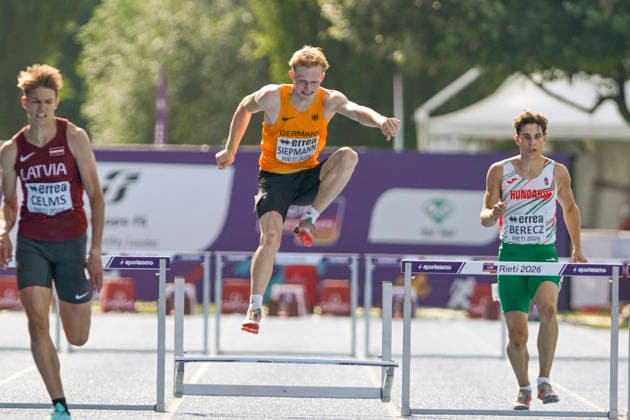 Erik SIEPMANN (Germany, MTV Wittmund, 400m Huerden) ITA, European Atheltics U18 Championships, Athletics, 19.07.2026, ITA, European Atheltics U18 Championships, Athletics, 19.07.2026, *** Erik SIEPMANN, Germany, MTV Wittmund, 400m Hurdles, ITA, European Athletics U18 Championships, Track and Field, July 19, 2026, ITA, European Athletics U18 Championships, Track and Field, July 19, 2026, Copyright: xEibnerxPressefoto JanxPapenfussx EP_JPS