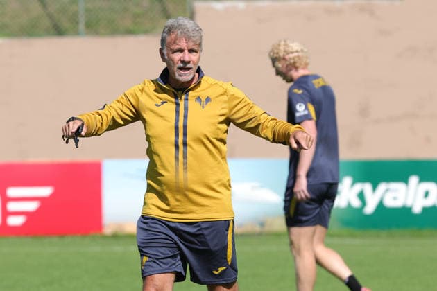 Foto IPP Emanuele Pennacchio Folgaria 19 07 2026 training session the preseason camp 2026-2027 Nella foto Marco Baroni head coach of Hellas Verona FC italyphotopress world copyright Folgaria italy Italia ITALY  Copyright: xR4924_italyphotopressx