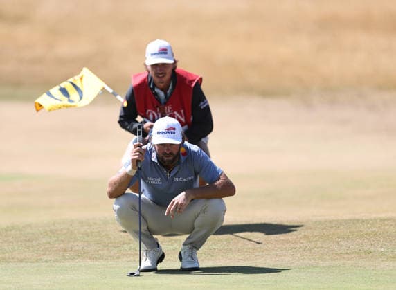 RECORD DATE NOT STATED 19th July 2026; Royal Birkdale Golf Club, Southport, Merseyside, England; The Open Championship Final Day; Cameron Young (USA) studies the line of his putt on the 8th hole DavidxBlunsden