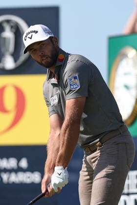 RECORD DATE NOT STATED 19th July 2026; Royal Birkdale Golf Club, Southport, Merseyside, England; The Open Championship Final Day; Sam Burns (USA) plays from the tee at the 9th hole DavidxBlunsden