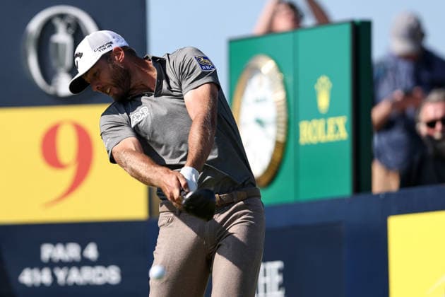 RECORD DATE NOT STATED 19th July 2026; Royal Birkdale Golf Club, Southport, Merseyside, England; The Open Championship Final Day; Sam Burns (USA) plays from the tee at the 9th hole DavidxBlunsden