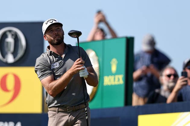 RECORD DATE NOT STATED 19th July 2026; Royal Birkdale Golf Club, Southport, Merseyside, England; The Open Championship Final Day; Sam Burns (USA) plays from the tee at the 9th hole DavidxBlunsden