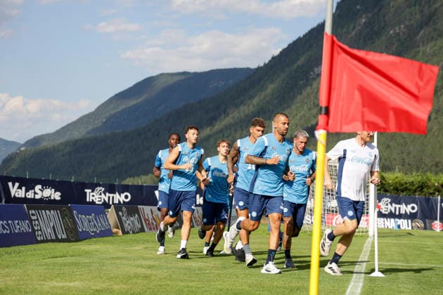 SSC Napoli preseason 2026-27 SSC Napoli group during third day SSC Napoli s 2026-27 preseason training camp in val di sole in Trentino, Dimaro Folgarida July, 19 2026. ABP15631 Copyright: xAntonioxBalascox