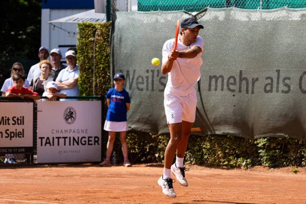 Krefeld, Deutschland 19. Juli 2026: 2. Tennis-Bundesliga Herren - 2026 - HTC Blau-Weiß Krefeld gegen Bremer TC v. 1912 Im Bild: Flavio Cobolli (BWK) HTC Blau Weiß Nordrhein Westfalen *** Krefeld, Germany, July 19, 2026 – Men’s Tennis Bundesliga 2, 2026: HTC Blau Weiß Krefeld vs. Bremer TC v 1912. Pictured: Flavio Cobolli, BWK HTC Blau Weiß North Rhine-Westphalia Copyright: xFotostandx xGoertzx