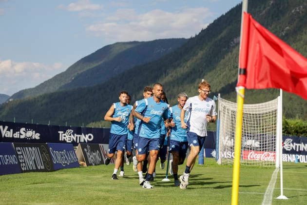 SSC Napoli preseason 2026-27 SSC Napoli group during third day SSC Napoli s 2026-27 preseason training camp in val di sole in Trentino, Dimaro Folgarida July, 19 2026. ABP15625 Copyright: xAntonioxBalascox
