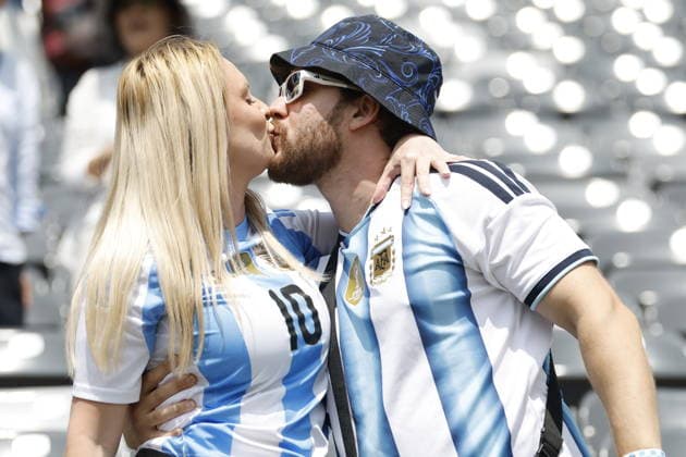 FIFA World Cup, WM, Weltmeisterschaft, Fussball 2026 final - Spain vs Argentina Supporters of Argentina before the FIFA World Cup 2026 final match Spain against Argentina, in New Jersey, USA, 19 July 2026. EAST RUTHERFORD United States  Copyright: xSHAWNxTHEWx