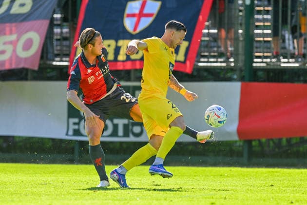 Genoa™s Lorenzo Colombo during the friendly match between Genoa and Trento at the Cesare Benatti Stadium in Moena, Italy - Sunday, July 19, 2026. - Soccer .  Copyright: xTanoxPecoraro LaPressex