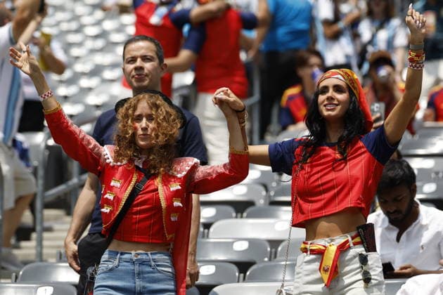 FIFA World Cup, WM, Weltmeisterschaft, Fussball 2026 final - Spain vs Argentina Supporters of Spain before the FIFA World Cup 2026 final match Spain against Argentina, in New Jersey, USA, 19 July 2026. EAST RUTHERFORD United States  Copyright: xSHAWNxTHEWx