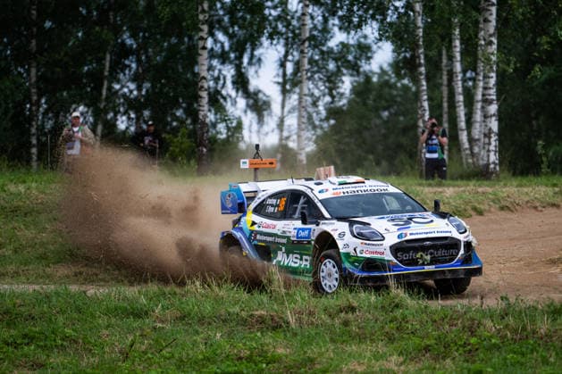 IPA86815163 - 95 Driver Jon Armstrong and co-driver Shane Byrne of the M Ford World Rally Team, driving the Ford Puma Rally1, are set to tackle the third day of the race during the 2026 FIA World Rally Championship WRC, Motorsport Rallye, WM Delfi Rally Estonia on July 19 in Tartu, Estonia.  Copyright: xLucaxBarsali IPAxSportx xx 86815163
