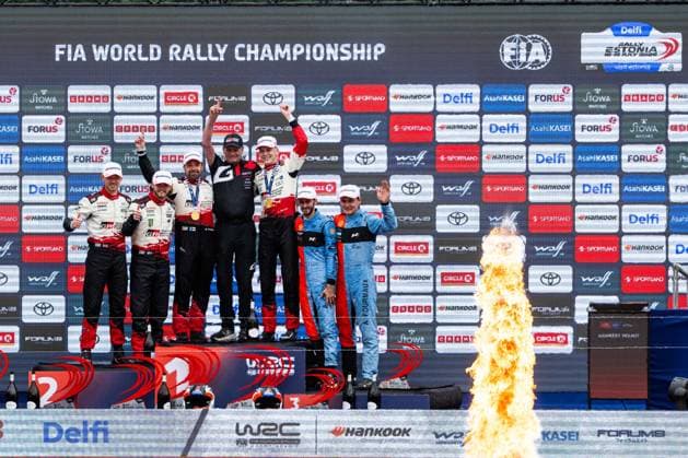 MOTORSPORTS - Rally - WRC, Motorsport Rallye, WM Delfi Rally Estonia Photo by IPA ABACAPRESS.COM86815169 - Driver Oliver Solber and co-driver Elliott Edmondson, driver Sami Pajari and co-driver Marko Salminen, and driver Adrien Fourmaux and co-driver Alexandre Coria,They are set to tackle the third day of the race during the FIA World Rally Championship (WRC) Delfi Rally Estonia 2026 on July 19 in Tartu, Estonia. Estonia Estonia  Copyright: xIPAxSport ABACAx